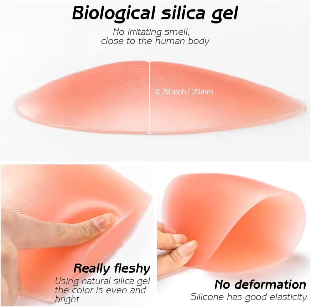 1 Pair Silicone Butt Lift Pads,Women Fake Buttocks Enhancers Inserts Removable Padding for Padded