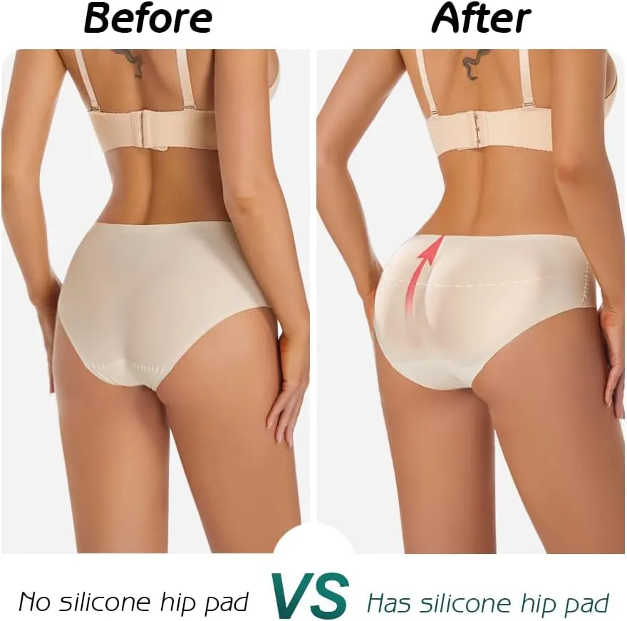 1 Pair Silicone Butt Lift Pads,Women Fake Buttocks Enhancers Inserts Removable Padding for Padded