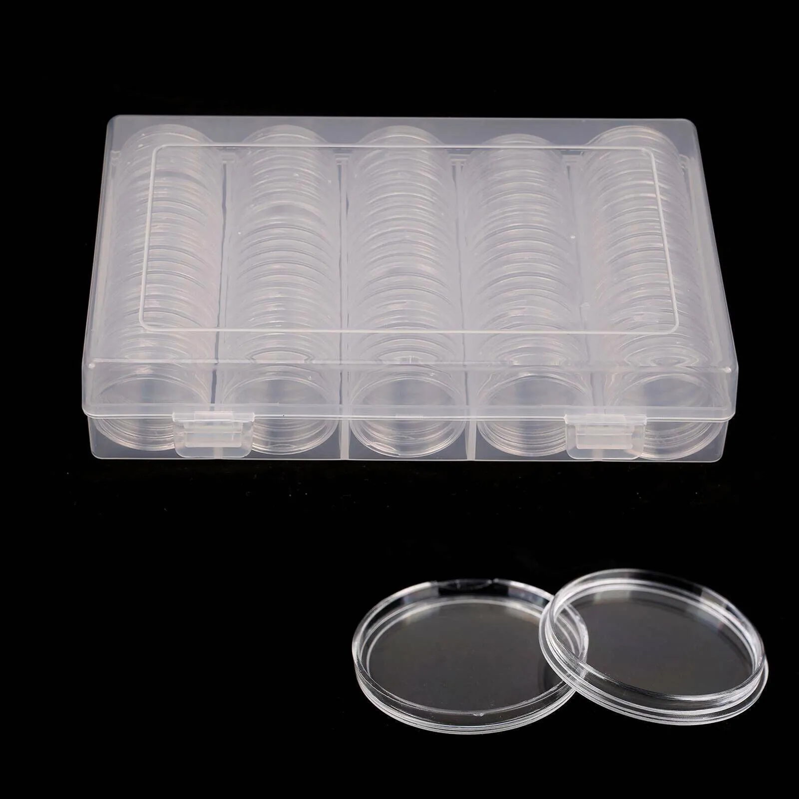 100PCS Australian Coin Collection Round Storage Cases Capsules Holder Album NEW