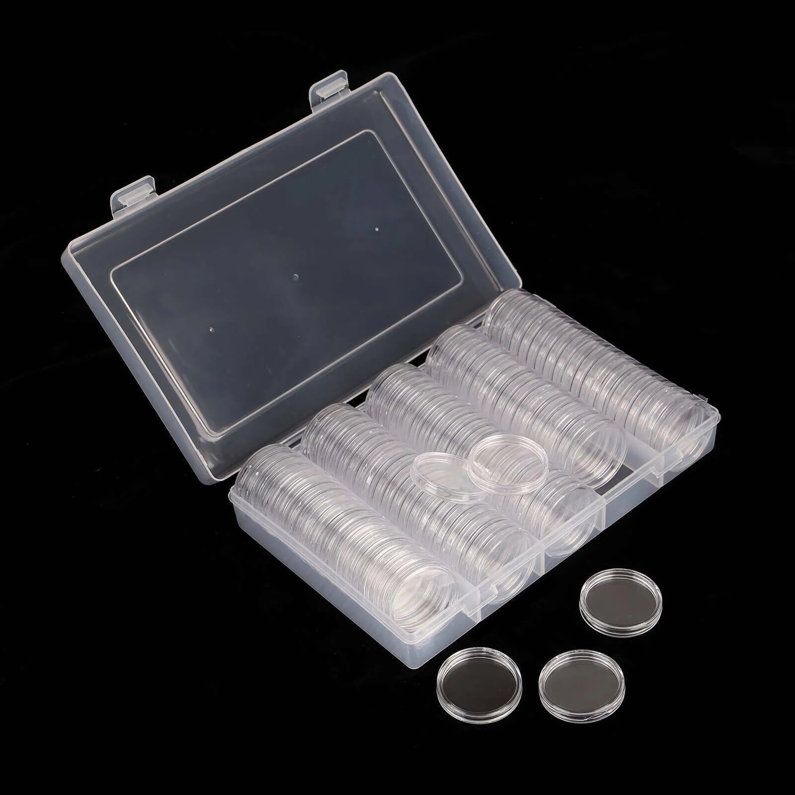 100PCS Australian Coin Collection Round Storage Cases Capsules Holder Album NEW