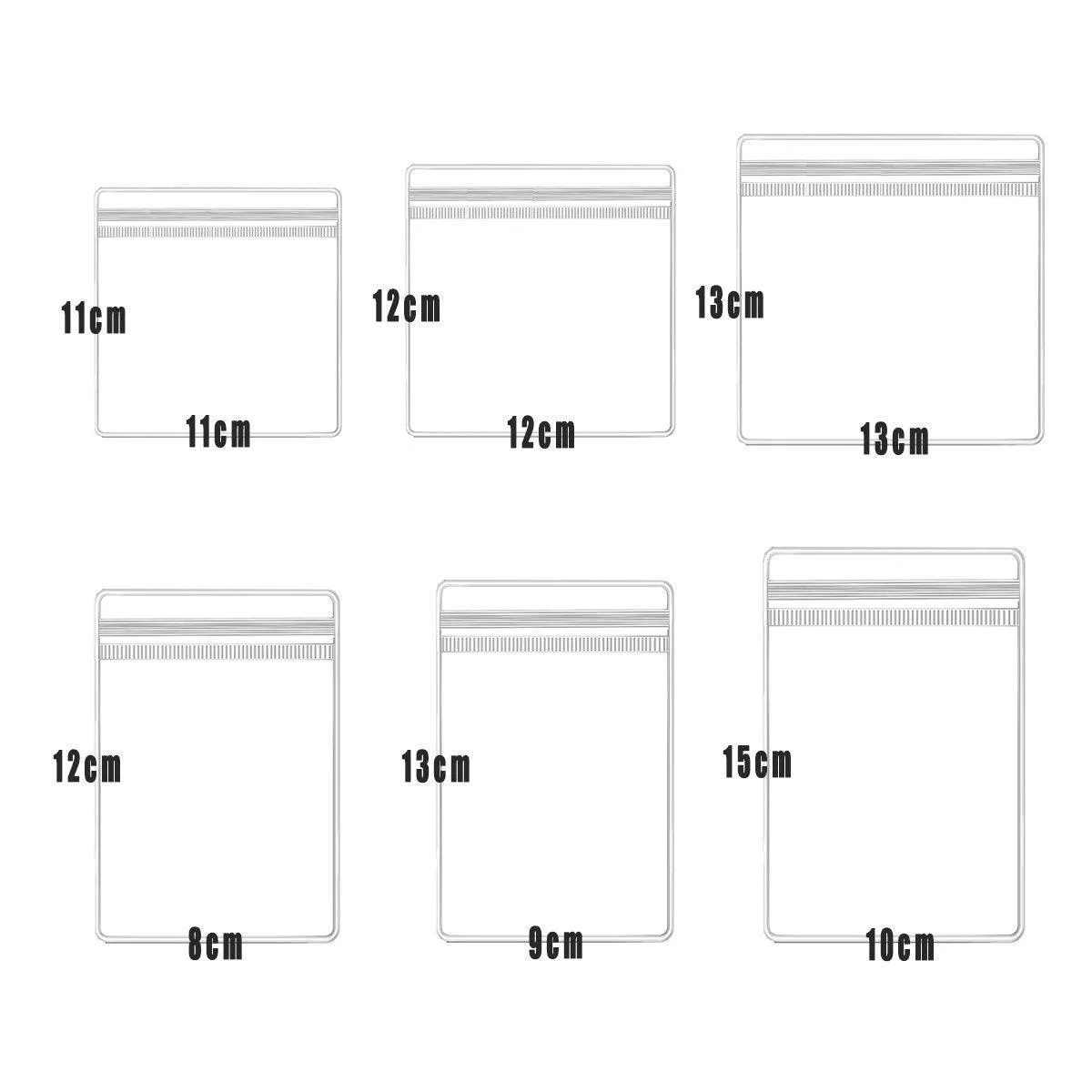 100pcs PVC Self-Sealing Jewelry Bags Anti-Oxidation Storage Dustproof Bags