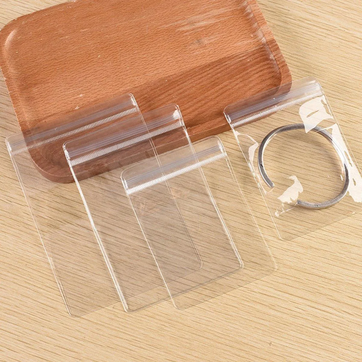 100pcs PVC Self-Sealing Jewelry Bags Anti-Oxidation Storage Dustproof Bags