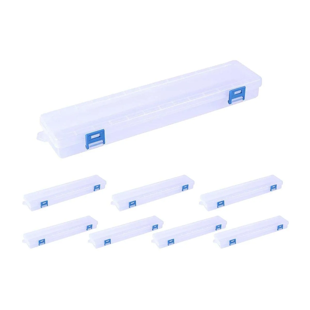 10PCS Clear Brush Storage Box for Gouache Watercolor Oil Painting Pen Holder Box