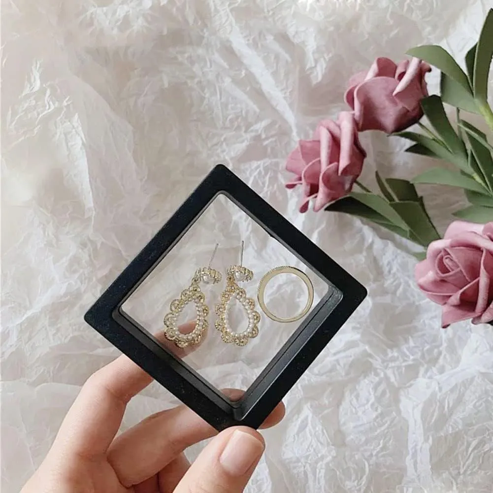 10pcs Transparent PE Film Display Box Jewelry Packaging Storage Box Container