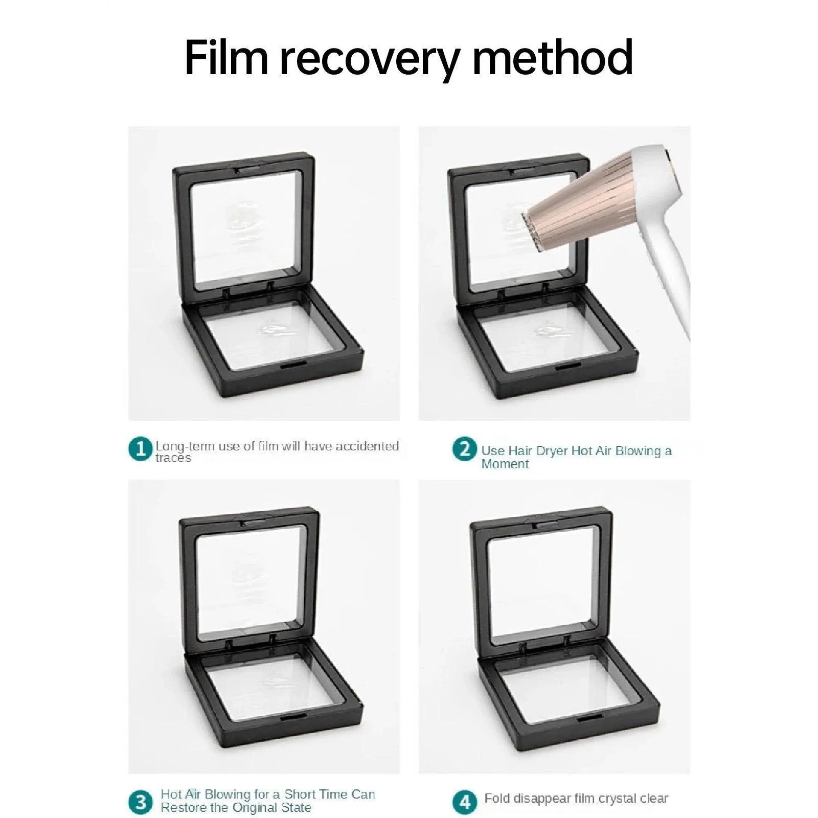 10pcs Transparent PE Film Display Box Jewelry Packaging Storage Box Container
