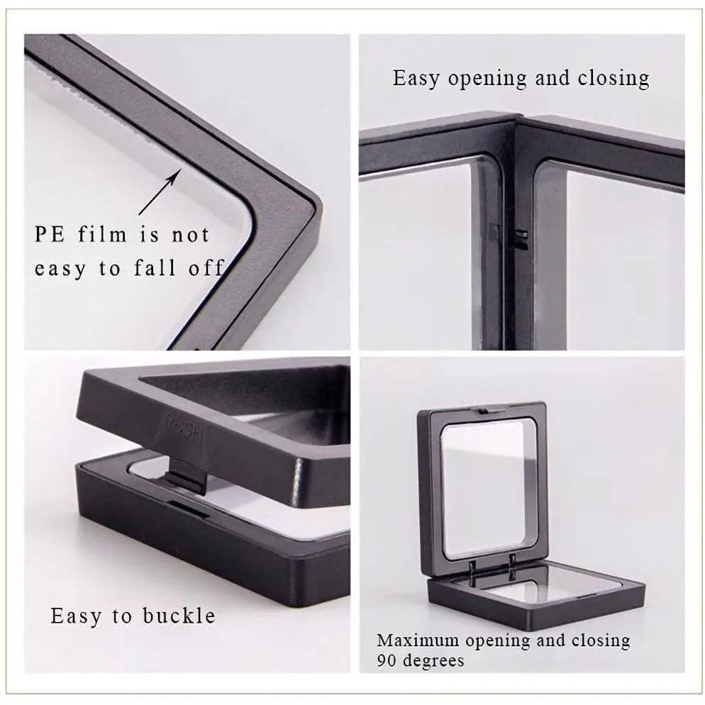 10pcs Transparent PE Film Display Box Jewelry Packaging Storage Box Container