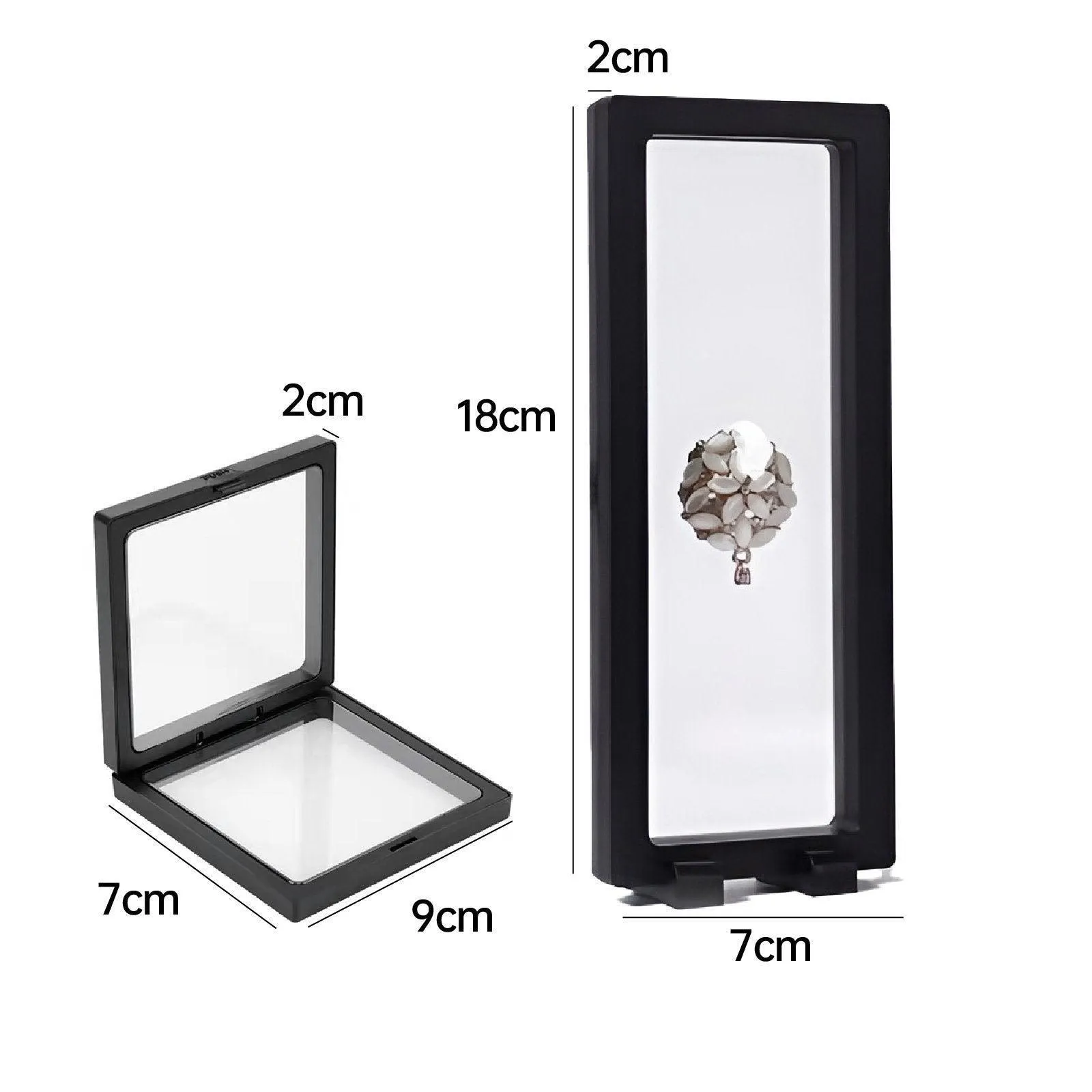 10pcs Transparent PE Film Display Box Jewelry Packaging Storage Box Container