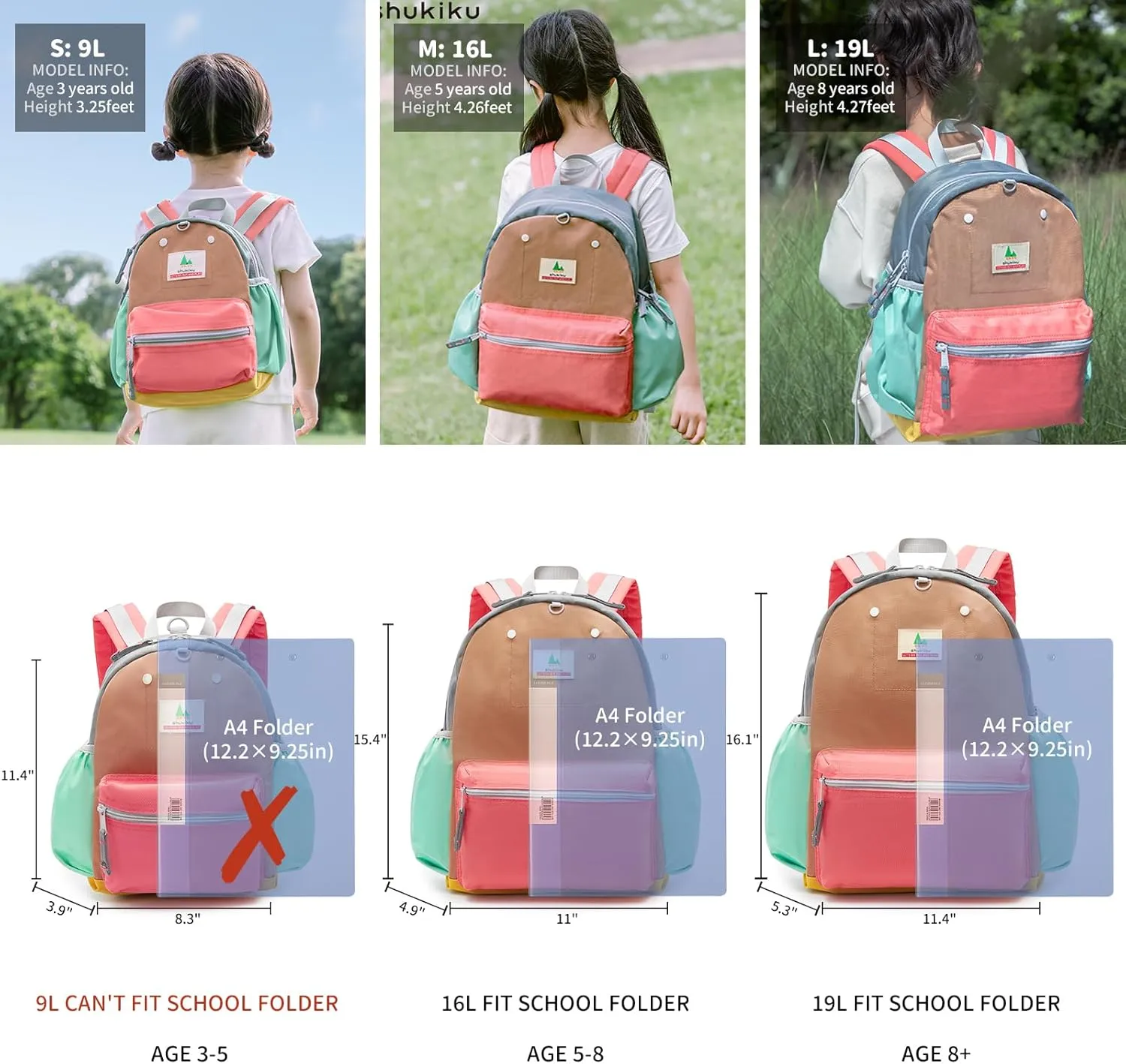 12 Inch Toddler Backpack for School Mini Backpack for Travel, Small Kids Child Backpacks, Preschool Kindergarten Elementary Toddler bag, for Boys Girls 3-5, Small