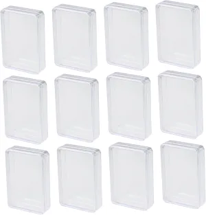 12Pcs Clear Plastic Poker Cards Container Rectangular Storage Boxes for Game Organizing Card Holder Box for Trading Cards and Game Accessories