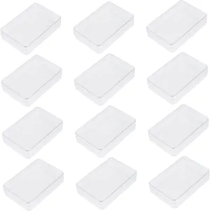 12Pcs Clear Plastic Poker Cards Holder Empty Storage Boxes for Trading Cards Game Scrapbook Supplies Lightweight Design for Easy Carrying
