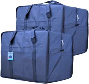 2 pcs travel bag, Square Cargo Travel Duffle Bag Bolsa Maleta de Lona Cap Luggage Tote (2, BLUE, 70 lb)