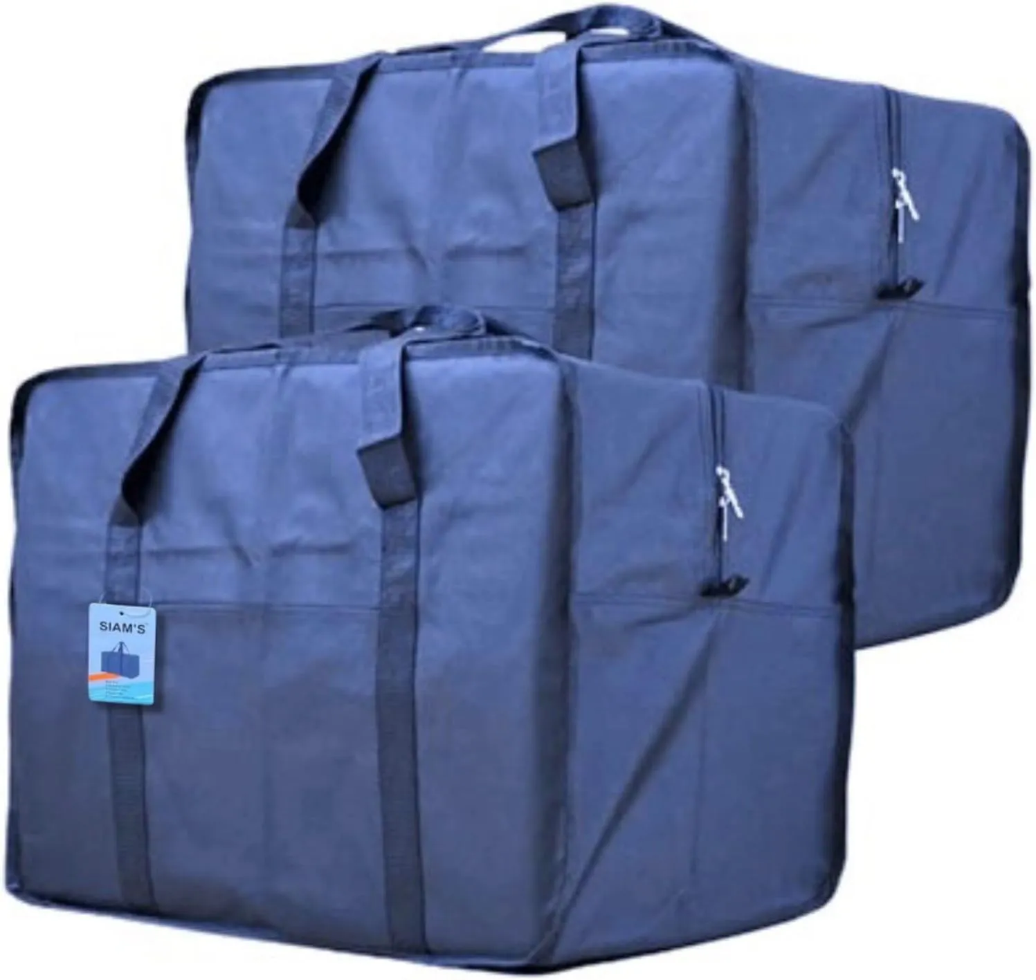 2 pcs travel bag, Square Cargo Travel Duffle Bag Bolsa Maleta de Lona Cap Luggage Tote (2, BLUE, 70 lb)