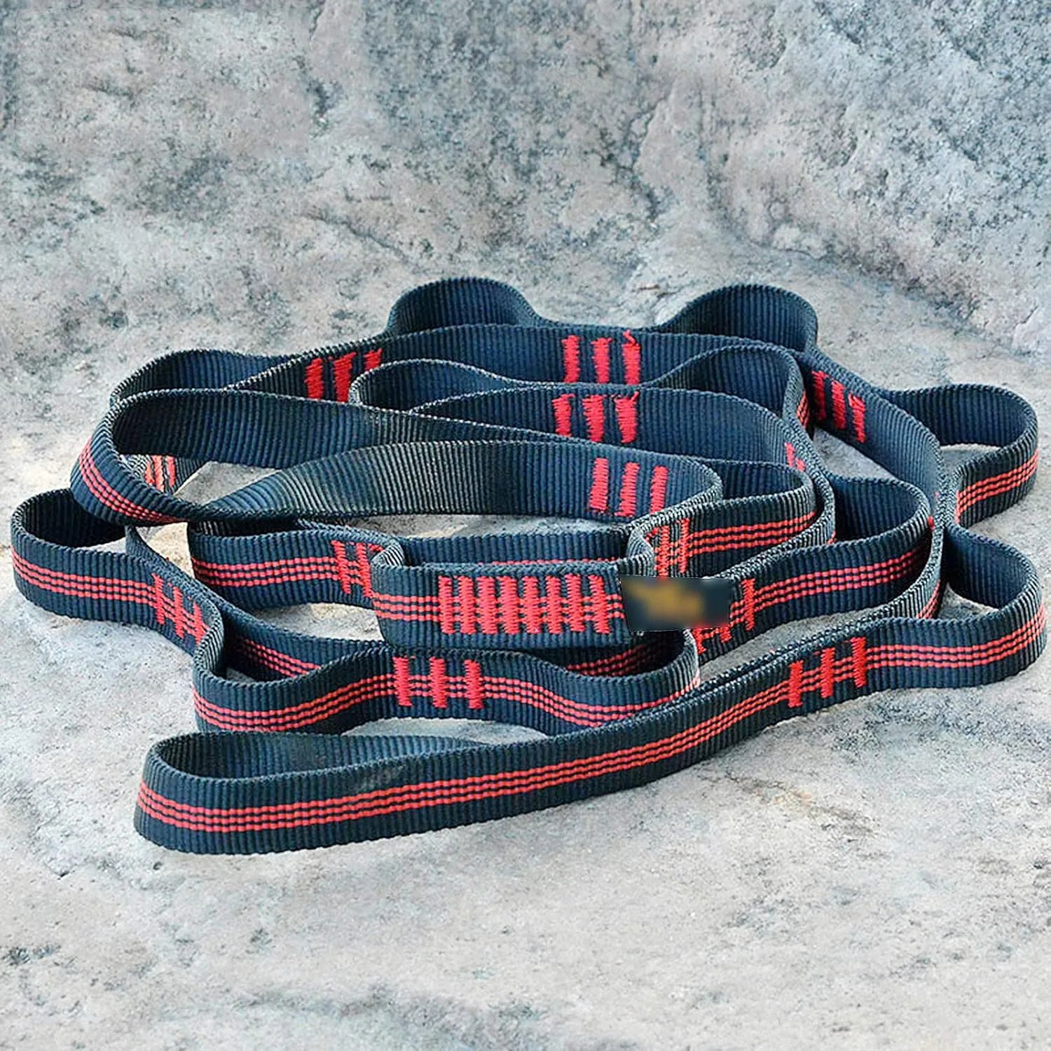 21mm Wide and High Altitude Yoga Anti-Gravity Sling, Multifunctional Outdoor Auxiliary Equipment Chrysanthemum Rope, Length 115/125/140/150/160/180cm(Size:140cm/13 Rings)