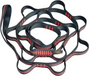 21mm Wide and High Altitude Yoga Anti-Gravity Sling, Multifunctional Outdoor Auxiliary Equipment Chrysanthemum Rope, Length 115/125/140/150/160/180cm(Size:140cm/13 Rings)