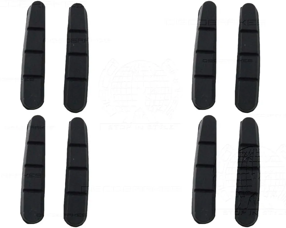 4 Pairs (8 Pads) Compatible with Shimano Dura-Ace Ultegra 105 Road Brake Pad Inserts BR-7700 7800, Brake Blocks by DiscoBrakes