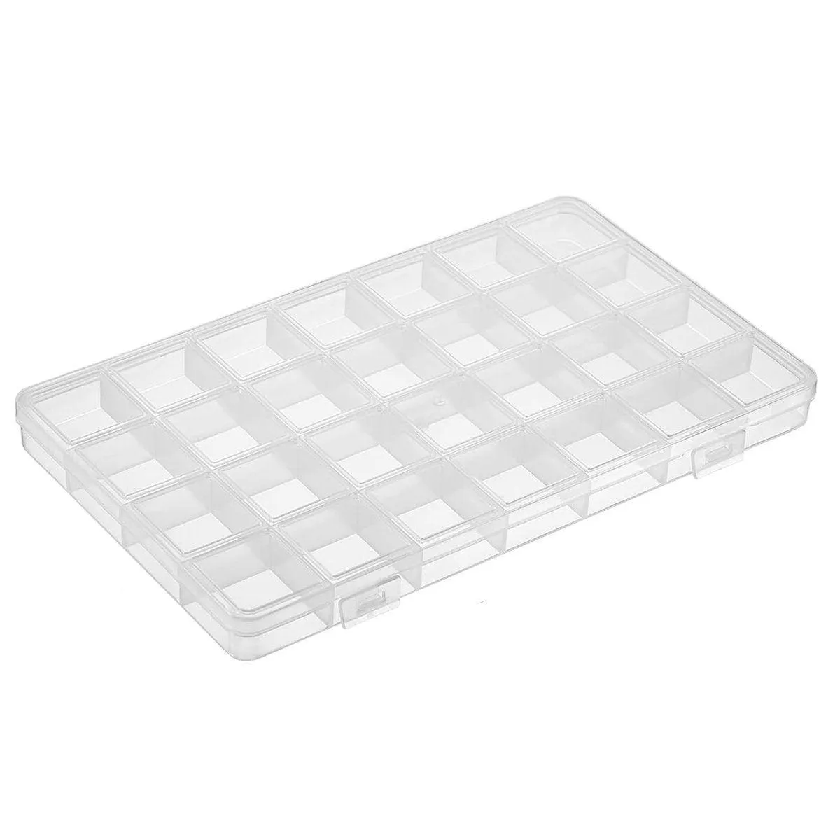 5Pcs Clear Plastic Storage Box Jewellery DIY Organiser for Small Parts Crafts