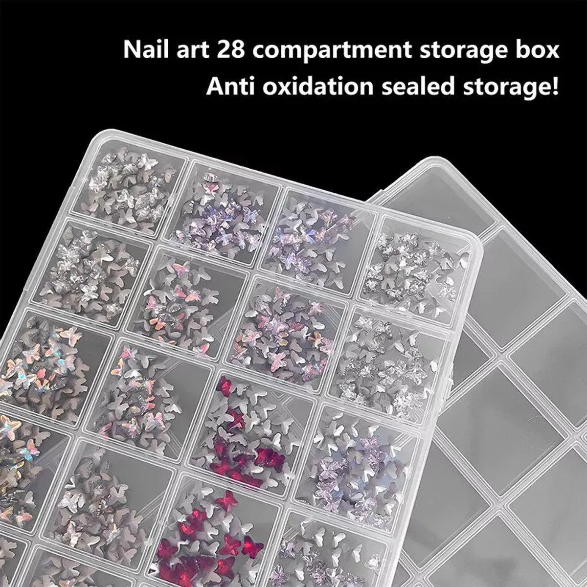 5Pcs Clear Plastic Storage Box Jewellery DIY Organiser for Small Parts Crafts