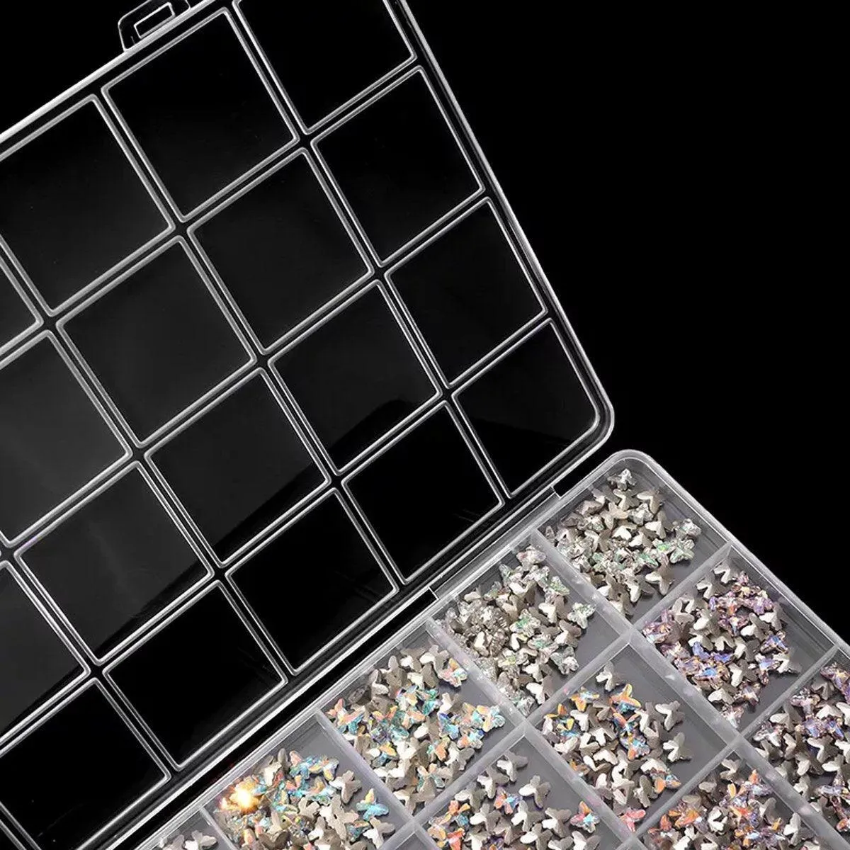 5Pcs Clear Plastic Storage Box Jewellery DIY Organiser for Small Parts Crafts