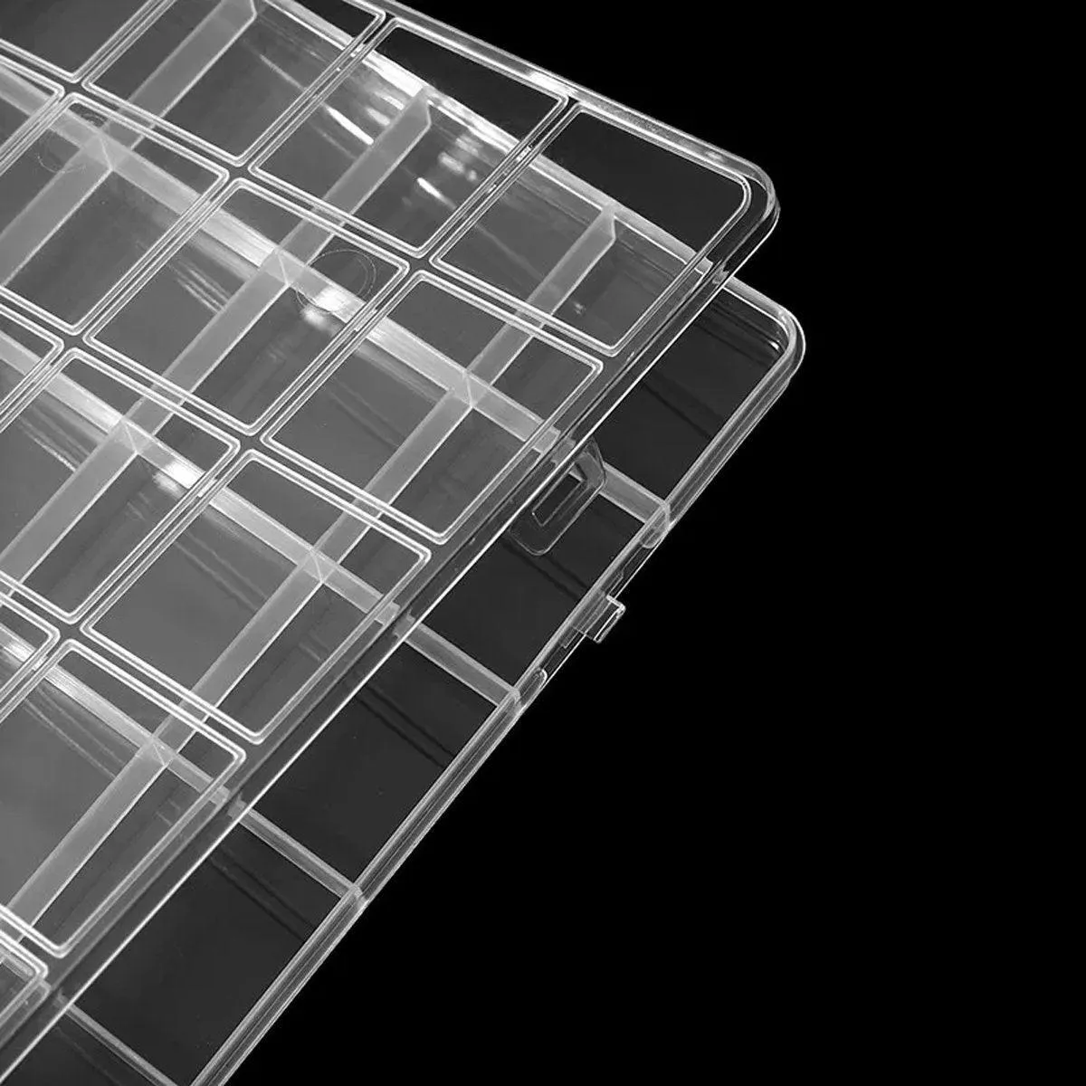 5Pcs Clear Plastic Storage Box Jewellery DIY Organiser for Small Parts Crafts