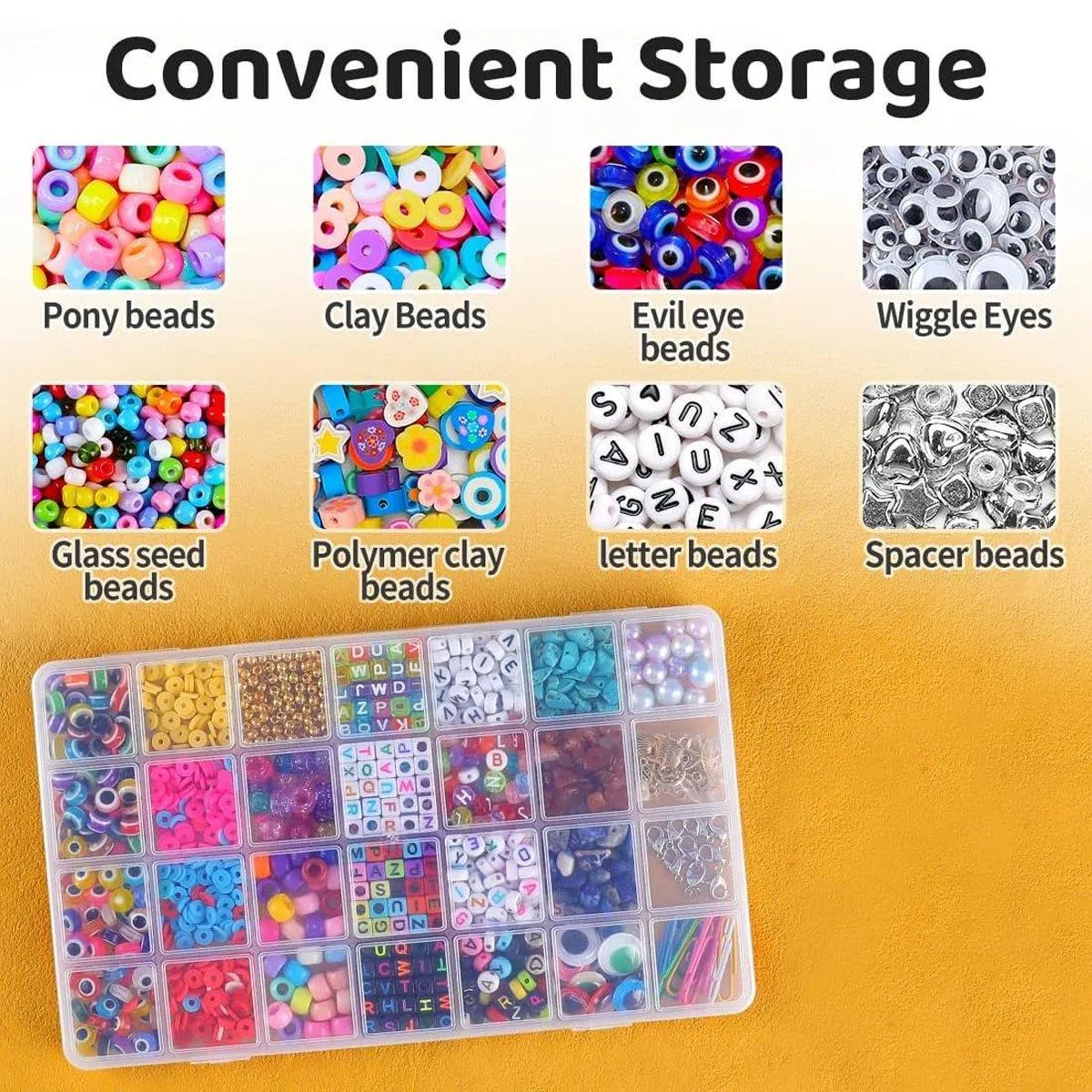 5Pcs Clear Plastic Storage Box Jewellery DIY Organiser for Small Parts Crafts