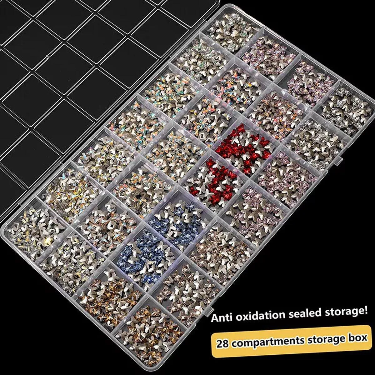 5Pcs Clear Plastic Storage Box Jewellery DIY Organiser for Small Parts Crafts