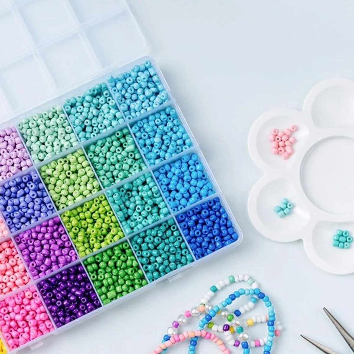 5Pcs Clear Plastic Storage Box Jewellery DIY Organiser for Small Parts Crafts