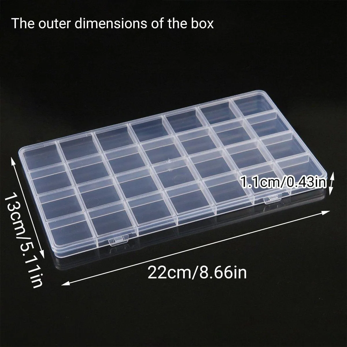 5Pcs Clear Plastic Storage Box Jewellery DIY Organiser for Small Parts Crafts