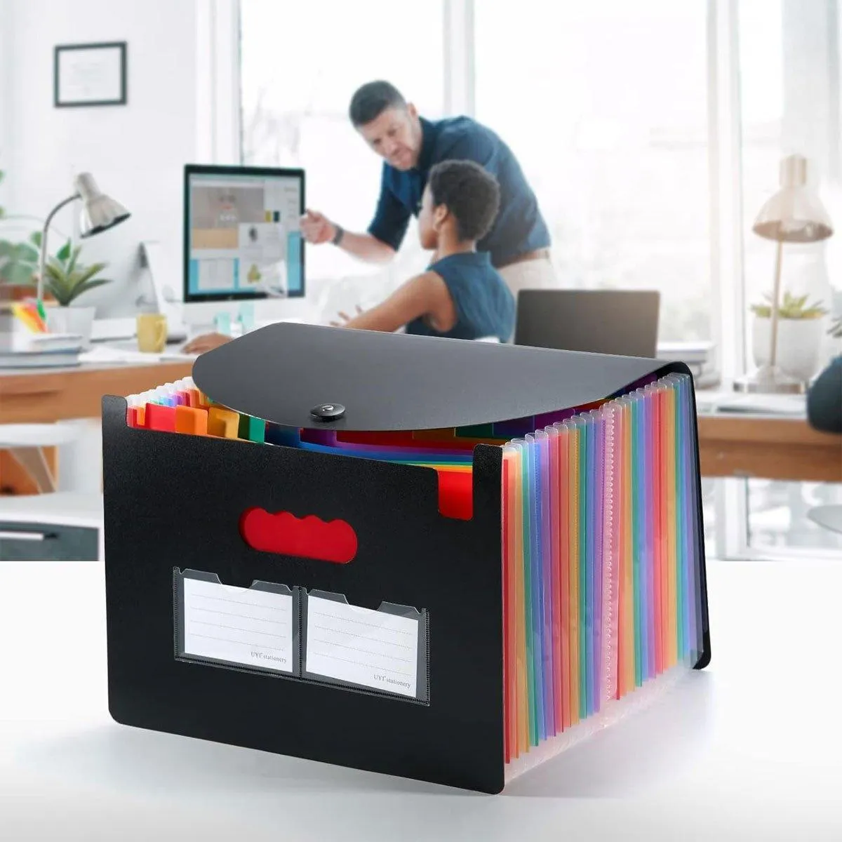 A4 Document Organiser 25 Compartments Multilayer Folder Office File Storage