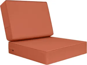 AAAAAcessories Outdoor Deep Seat Cushions, Foam Pillow, Waterproof, Fade-Resistant Patio Furniture Replacement Cushions, 24" x 24" x 5", Rust
