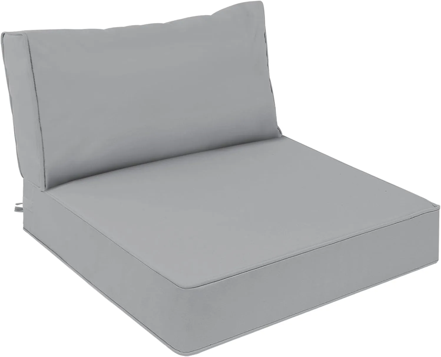AAAAAcessories Outdoor Deep Seat Cushions, Waterproof, Fade-Resistant Patio Furniture Replacement Cushions, 24" x 24" x 5"   24" x 13.5", Gray