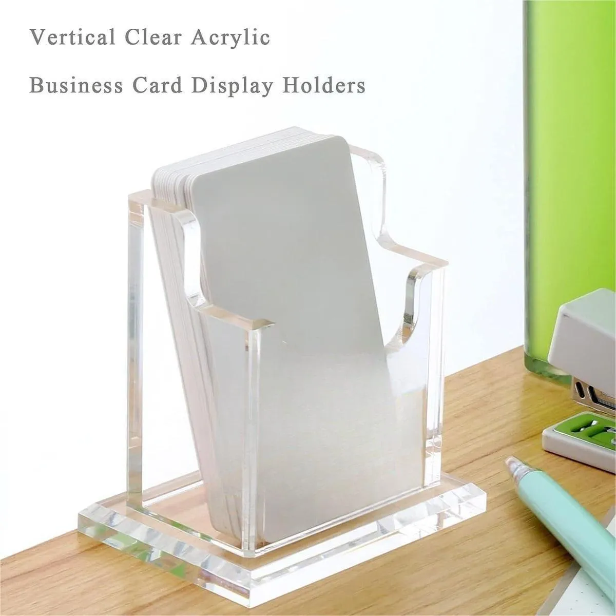 Acrylic Business Card Holder Organizer Desktop Business Card Storage Display Box