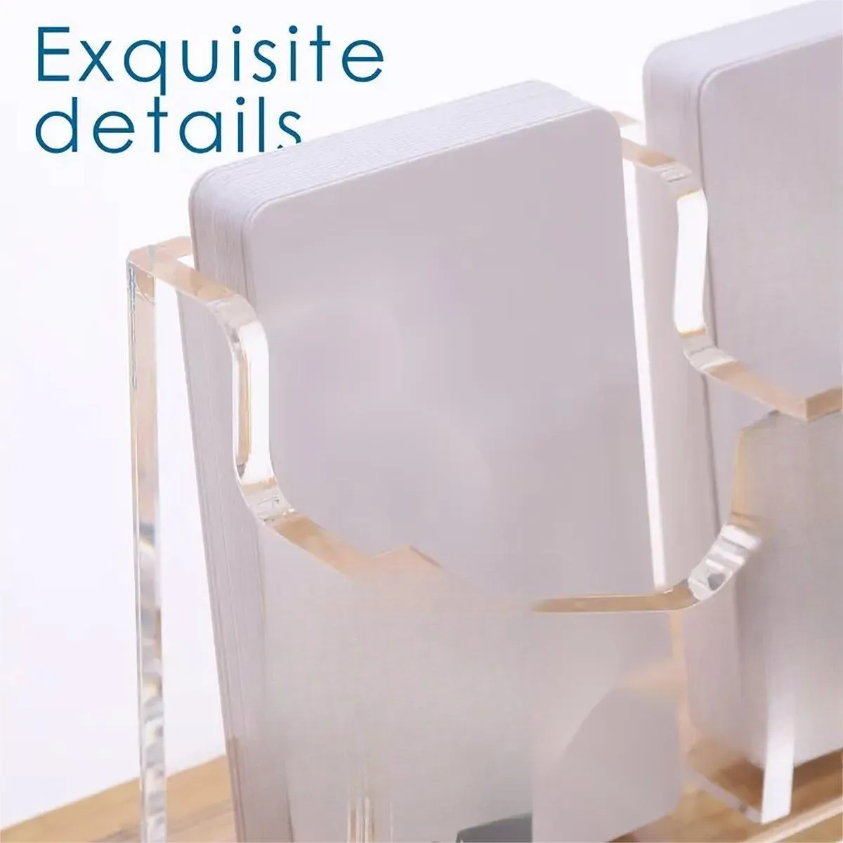 Acrylic Business Card Holder Organizer Desktop Business Card Storage Display Box
