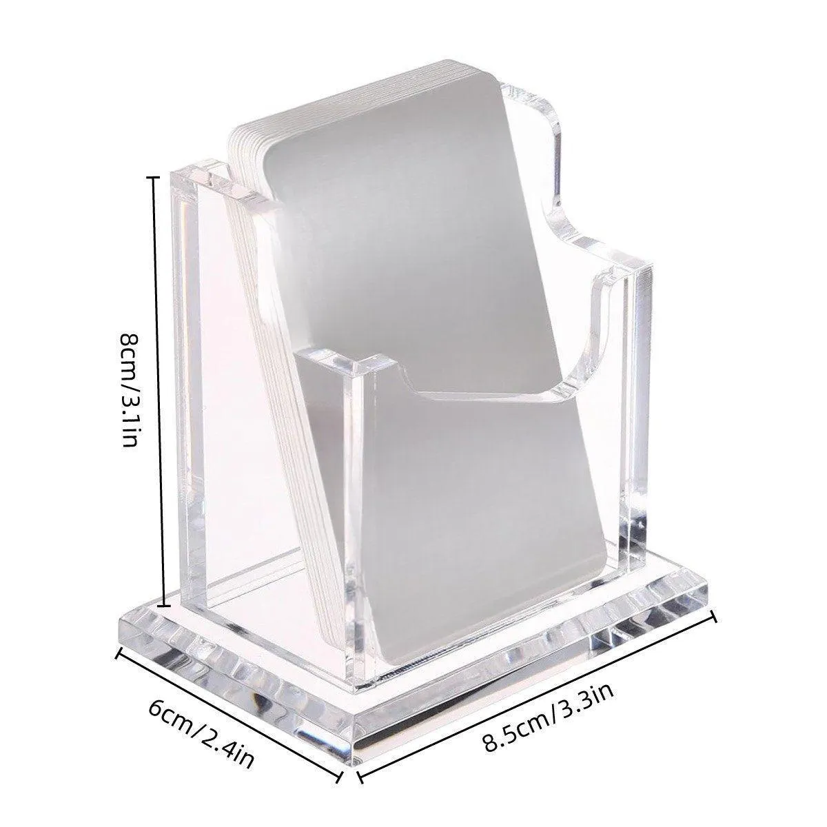 Acrylic Business Card Holder Organizer Desktop Business Card Storage Display Box