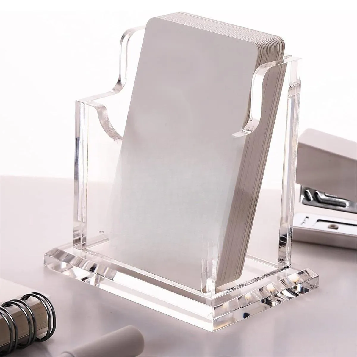 Acrylic Business Card Holder Organizer Desktop Business Card Storage Display Box