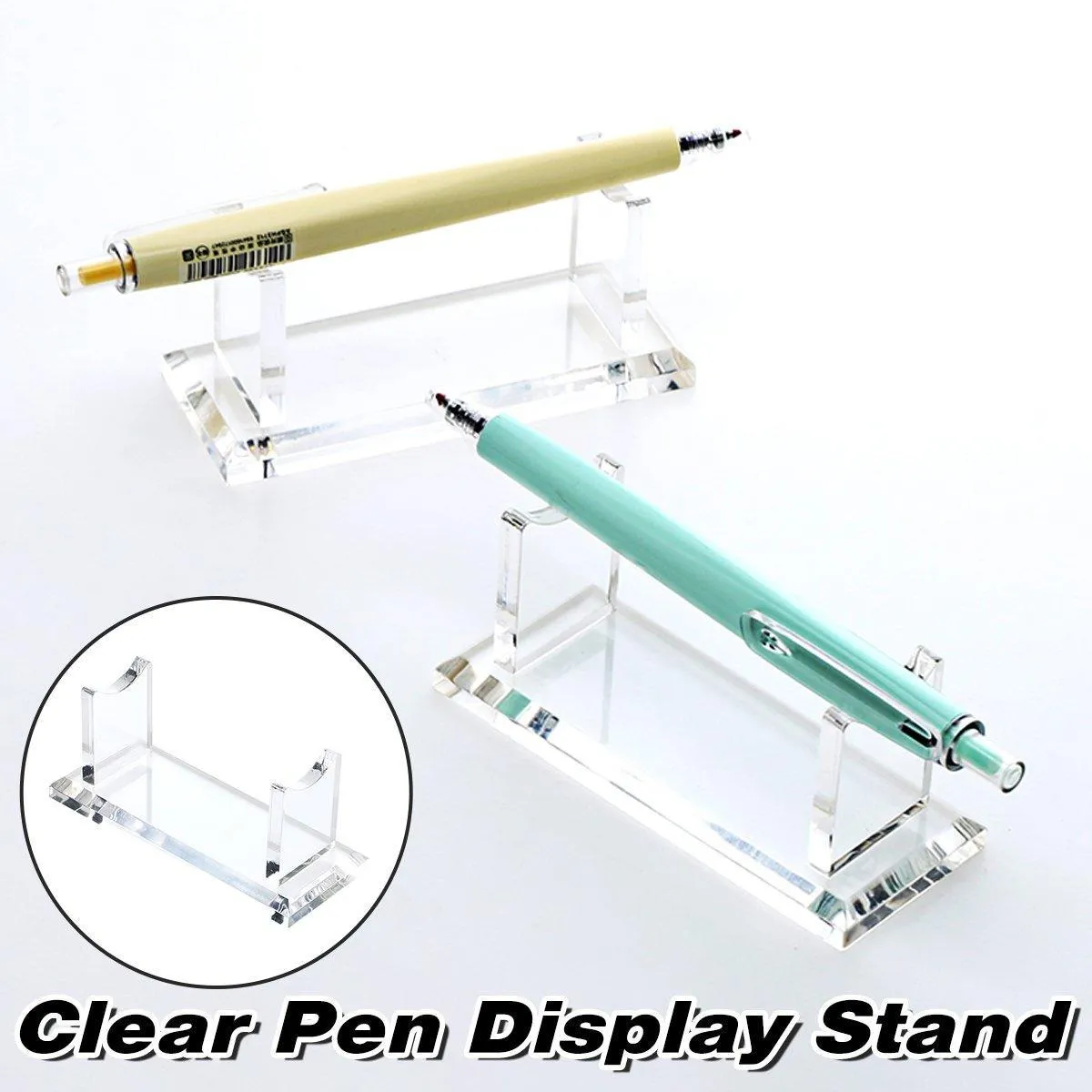 Acrylic Single Pen Display Rack Pencil Makeup Brush Transparent Pen Holder Stand