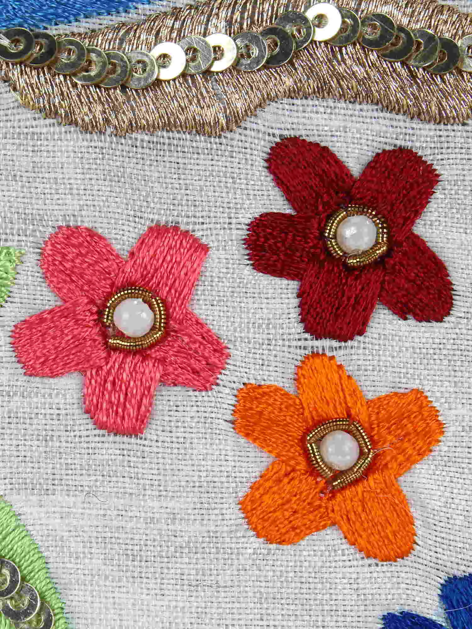 Adorn Faux Silk Embellished Clutch