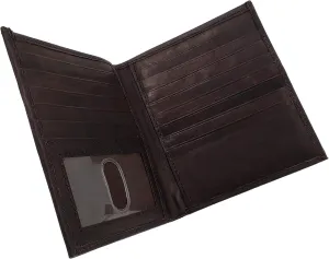 AG Wallets Men's RFID Cow Leather European Bifold Wallet Hipster ID Window Br