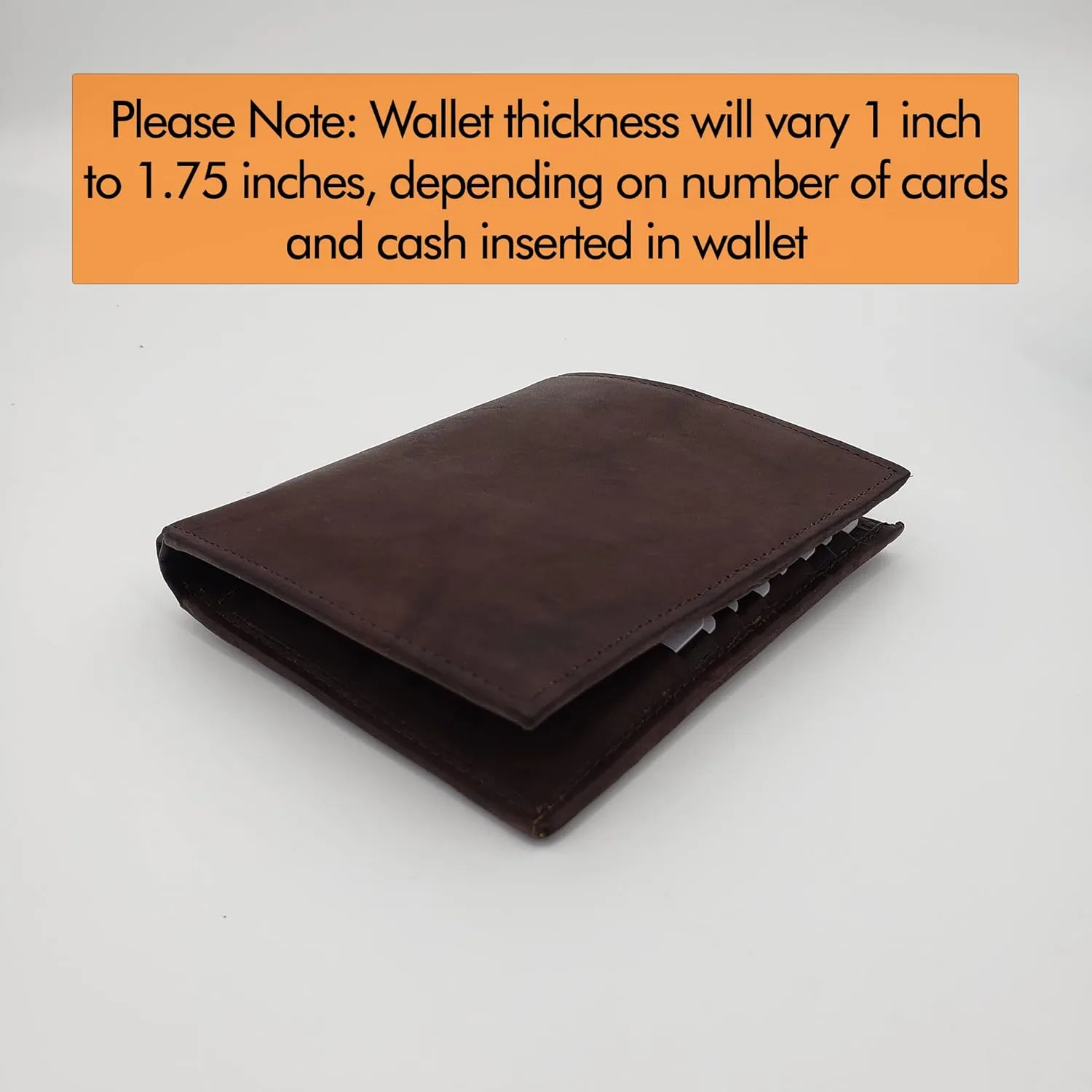 AG Wallets Men's RFID Cow Leather European Bifold Wallet Hipster ID Window Br
