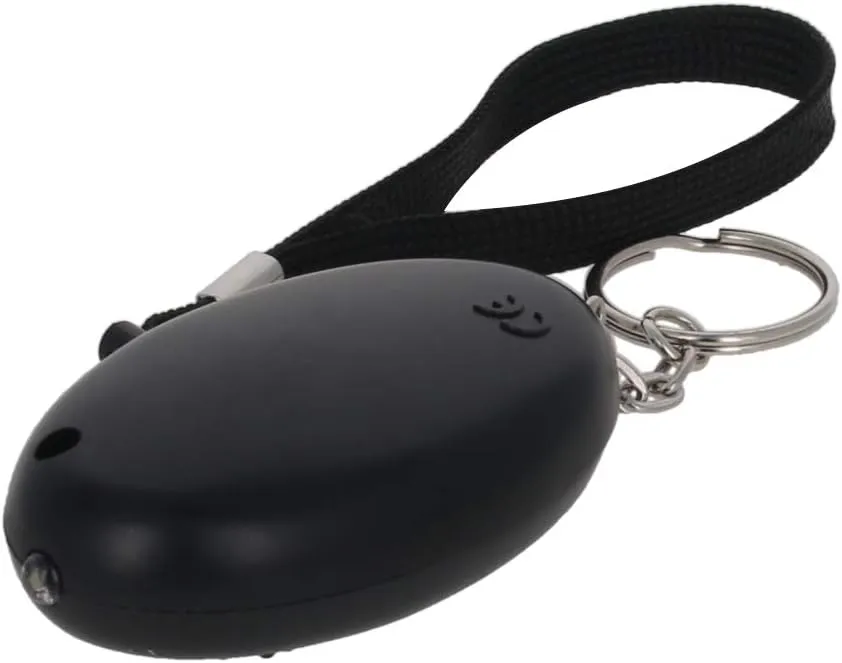 Aicosineg 2Pcs Safe Sound Personal Alarm 120DB Personal Security Alarm Emergency Safety Alarm Keychain with LED Lights for Women Men Children Elderly Bags Backpacks Suitcases Keys Black