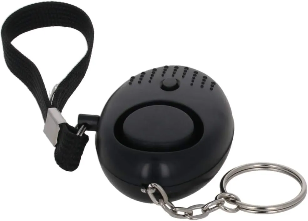 Aicosineg 2Pcs Safe Sound Personal Alarm 120DB Personal Security Alarm Emergency Safety Alarm Keychain with LED Lights for Women Men Children Elderly Bags Backpacks Suitcases Keys Black