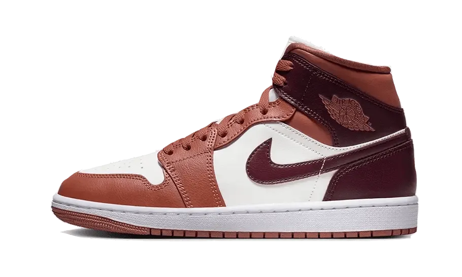 Air Jordan 1 Mid Dusty Peach Night Maroon