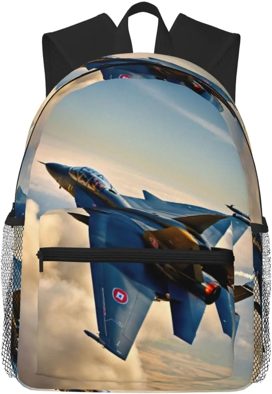 Aircraft Fighter Jets print Lightweight duffel bag, travel hiking daypack, comfortable backpack, sports bag