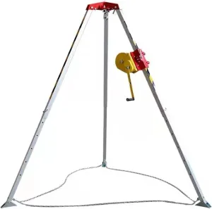 Aluminum Alloy Rescue Tripod Electric Wellhead Support for Limited Space Multi-Function Lifting Emergency Triangle Bracket MINGPING (Color : 1200 lbs Winch Belt)