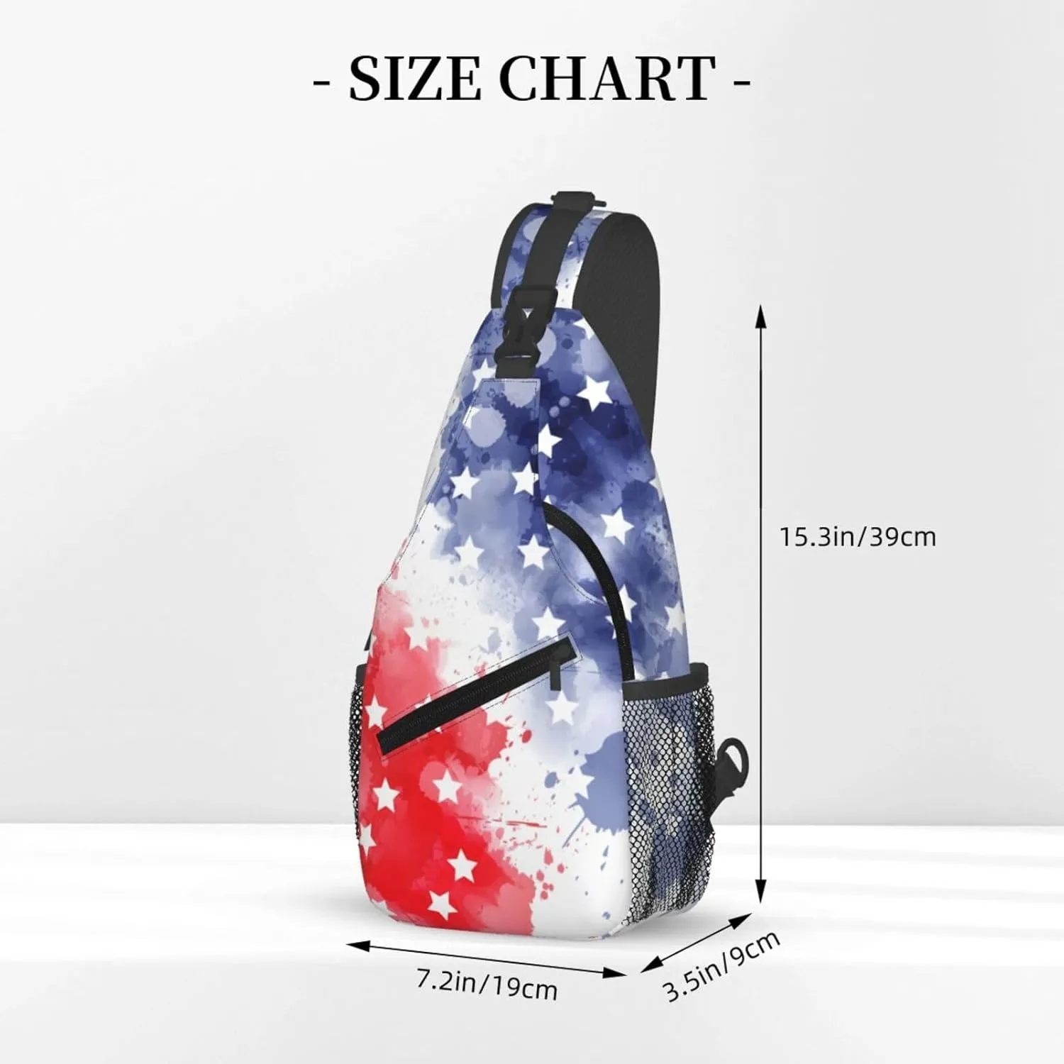 American Flag Crossbody Sling Bag For Women Men Fashion Chest Bag Shoulder Bag Sling Backpack Travel Hiking Casual Sport Daypack