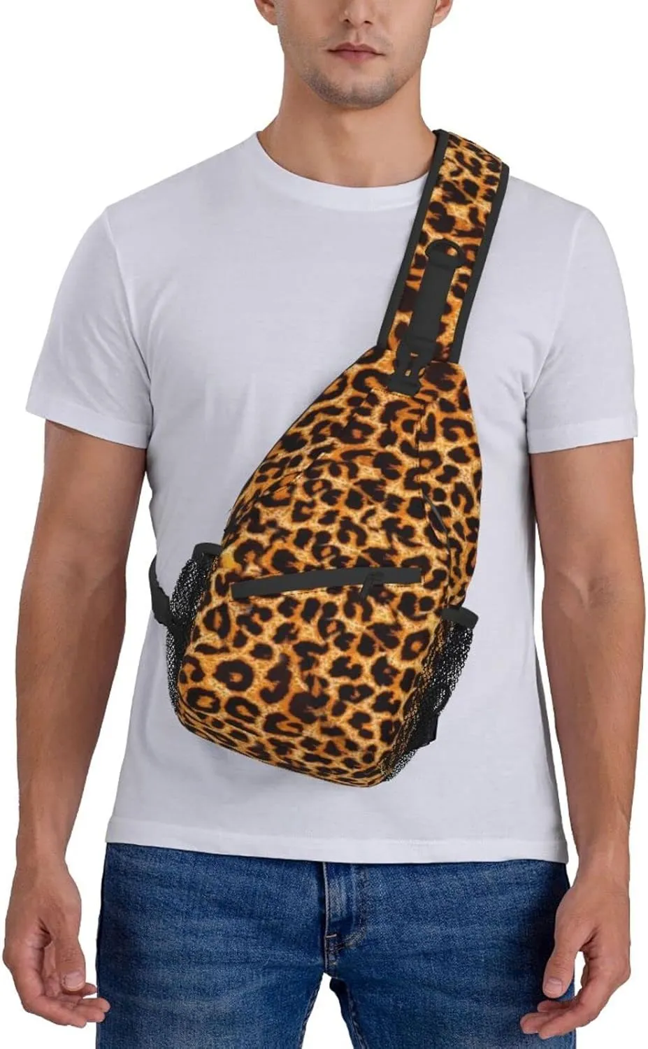 AMRANDOM Sling Bag Multipurpose Chest Crossbody with Adjustable Strap Outdoor Backpack