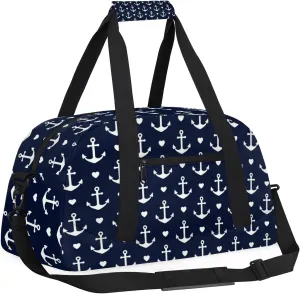 Anchor 18 inch Small Gym Bag for Women and Men, Lightweight Carry On Weekender Bag Mini Duffel Bag for Travel Sports Workout