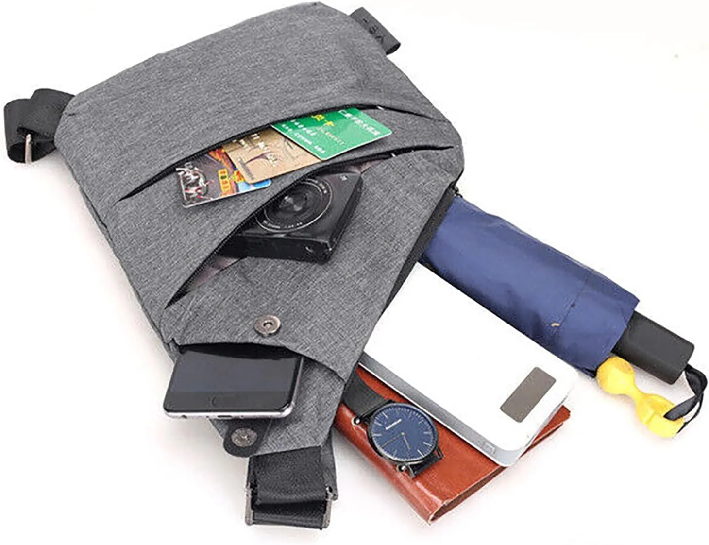 Anti Theft Travel Bag Anti-Theft Bag Slim Sling Bag Cross Body Travel Bag (Sky Blue,Left Shoulder)