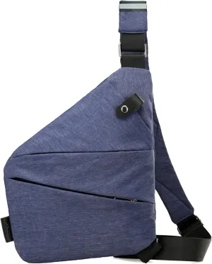 Anti Theft Travel Bag Anti-Theft Bag Slim Sling Bag Cross Body Travel Bag (Sky Blue,Left Shoulder)