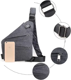 Anti Theft Travel Bag Slim Sling Cross Body Travel Bag for Women Men