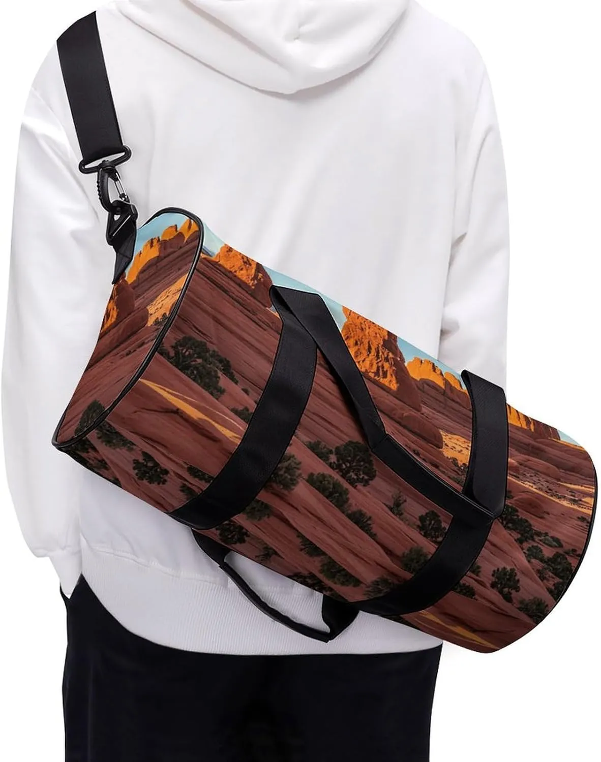 Arches National Park-standard Gym Bag Small Travel Duffle Bag with Compartment Carry On Weekender Bag for Women Men